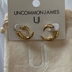 Uncommon James gold earrings: “Stealth Ear Jacket”